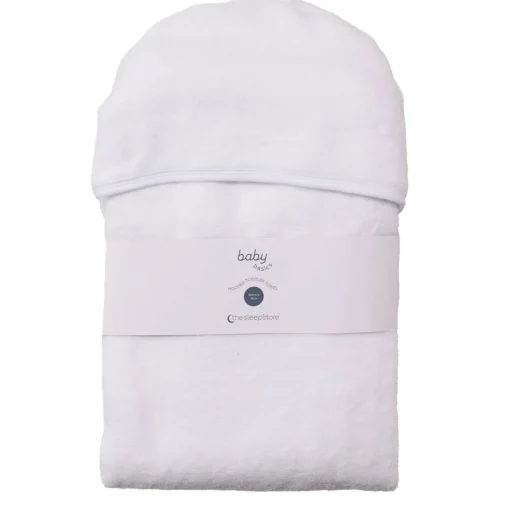 Towels & Facecloths*The Sleep Store Baby Basics Toddler Hooded Towel White