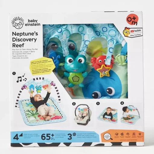 Rugs & Play Mats*Baby Einstein Neptunes Discovery Reef Play Gym & Take-Along Toy Bar