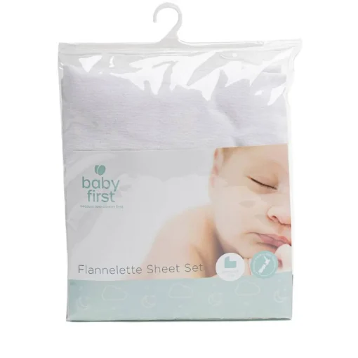 Cot Sheets|Bassinet & Co-Sleeper Bedding*Baby First Flannelette Sheet Set