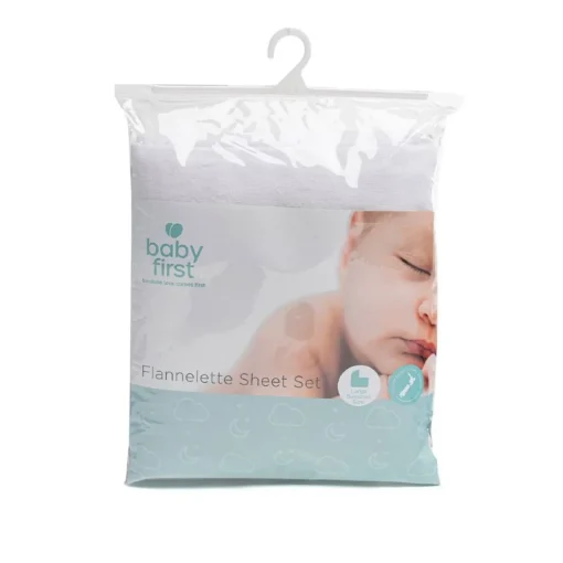 Cot Sheets|Bassinet & Co-Sleeper Bedding*Baby First Flannelette Sheet Set
