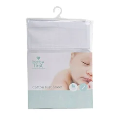 Cot Sheets|Bassinet & Co-Sleeper Bedding*Baby First Flat Cotton Sheet