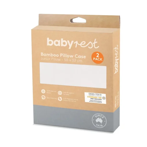 Pillows & Pillowcases*BabyRest Junior Bamboo Pillow Case 2 Pack White