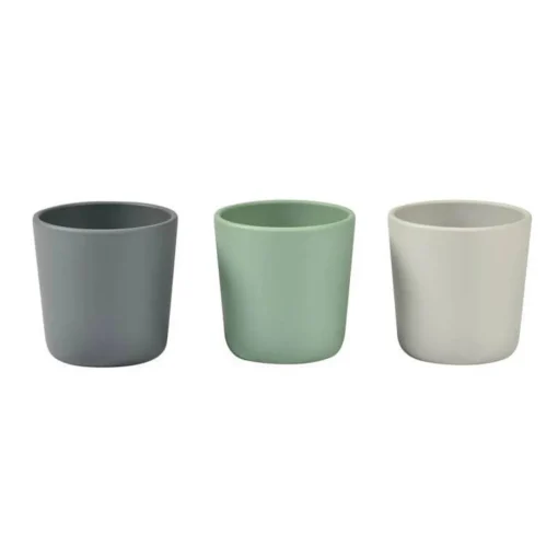 Sippy & Starter Cups*Béaba Beaba Silicone Anti Slip Cup 3pk Grey/Sage/Velvet