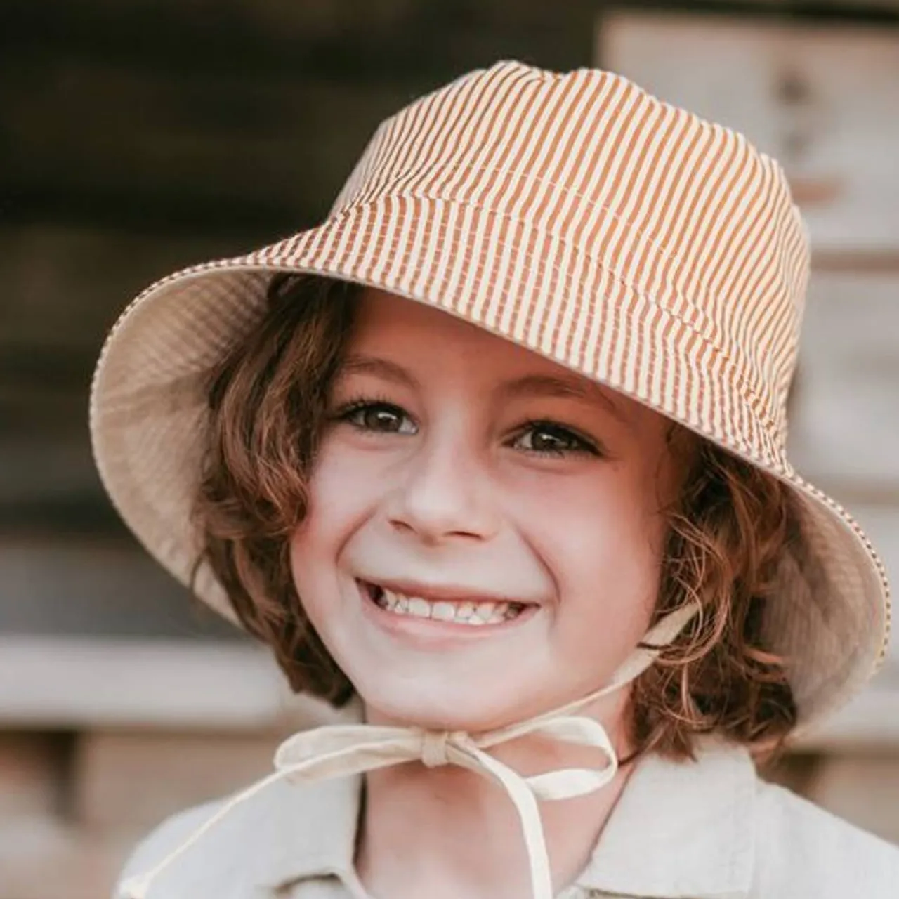 Family Outdoor Essentials|Sun & Swim*Bedhead Hats - 'Explorer' Kids Reversible Bucket hat