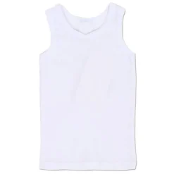Bodysuits & Singlets*Blue Bunny Ribbed Singlet - Clearance White