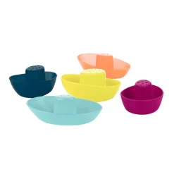 Bath Toys*Boon Fleet Stacking Boats 5pc - Navy/Yellow