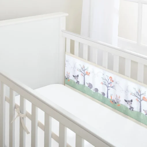 Safe Sleep*BreathableBaby Breathable Baby - Breathable Print Mesh Cot Liner - 2 Sides / Solid-end cots