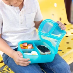 Lunchboxes, Snackboxes & Snack Bags|Lunch Boxes, Snack Boxes & Insulated Bags*Bumkins Bento Box 3 Section - Jelly Silicone - Clearance
