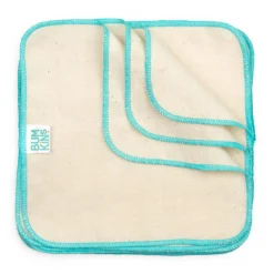 Nappies, Wipes & Wet Bags*Bumkins Reusable Baby Wipes Natural/Aqua Trim
