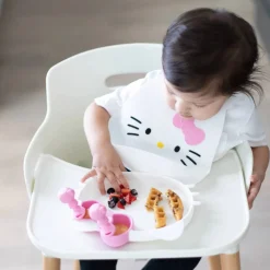 Bibs & Burp Cloths|Starting Solids*Bumkins Silicone Bib - Hello Kitty
