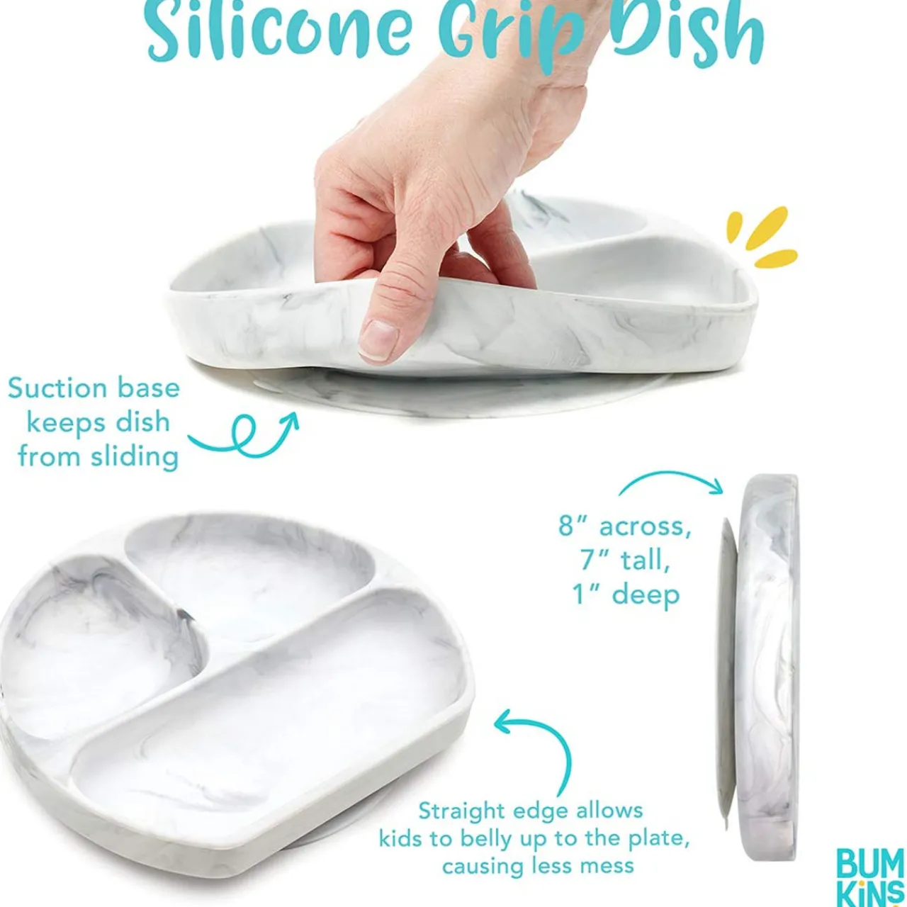 Bowls, Plates & Cutlery*Bumkins Silicone Grip Dish