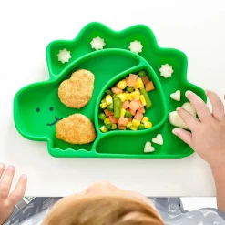 Bowls, Plates & Cutlery*Bumkins Silicone Grip Dish - Dinosaur