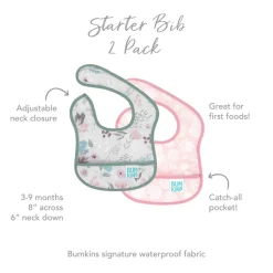 Bibs & Burp Cloths|Starting Solids*Bumkins Starter Bib 2pk