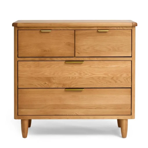 Change Tables, Mats & Baskets*Cariboo George Dresser Natural Oak/Brass Pulls