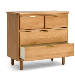 Change Tables, Mats & Baskets*Cariboo George Dresser Natural Oak/Brass Pulls
