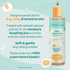 Skincare & Sunscreen|Skincare & Grooming*Childs Farm OatDerma Baby Bubble Bath Fragrance-Free