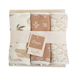 Bibs & Burp Cloths*Crane Baby Burp Cloths - 3 Pack
