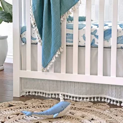 Cot Sheets*Crane Baby Cot Fitted Sheet - Caspian Collection - 132 x 71cm Caspian Whale