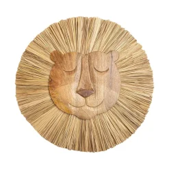 Wall & Hanging Decor*Crane Baby Wooden Lion Wall Decor - 1pc
