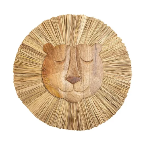 Wall & Hanging Decor*Crane Baby Wooden Lion Wall Decor - 1pc