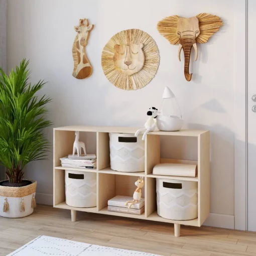 Wall & Hanging Decor*Crane Baby Wooden Lion Wall Decor - 1pc