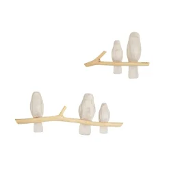 Wall & Hanging Decor*Crane Baby Wooden Perch Wall Decor - 2pc