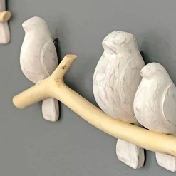 Wall & Hanging Decor*Crane Baby Wooden Perch Wall Decor - 2pc