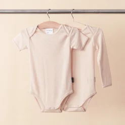 Bodysuits & Singlets|Merino Clothing & Sleepwear*The Sleep Store Deluxe Merino Rib Short-Sleeve Bodysuit Almond