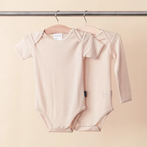 Bodysuits & Singlets|Merino Clothing & Sleepwear*The Sleep Store Deluxe Merino Rib Short-Sleeve Bodysuit Almond