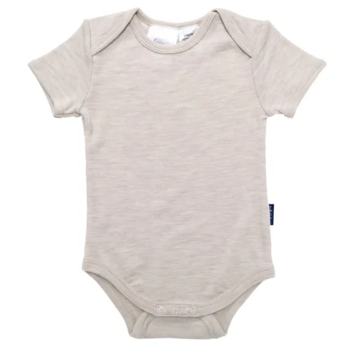 Bodysuits & Singlets|Merino Clothing & Sleepwear*The Sleep Store Deluxe Merino Rib Short-Sleeve Bodysuit Almond