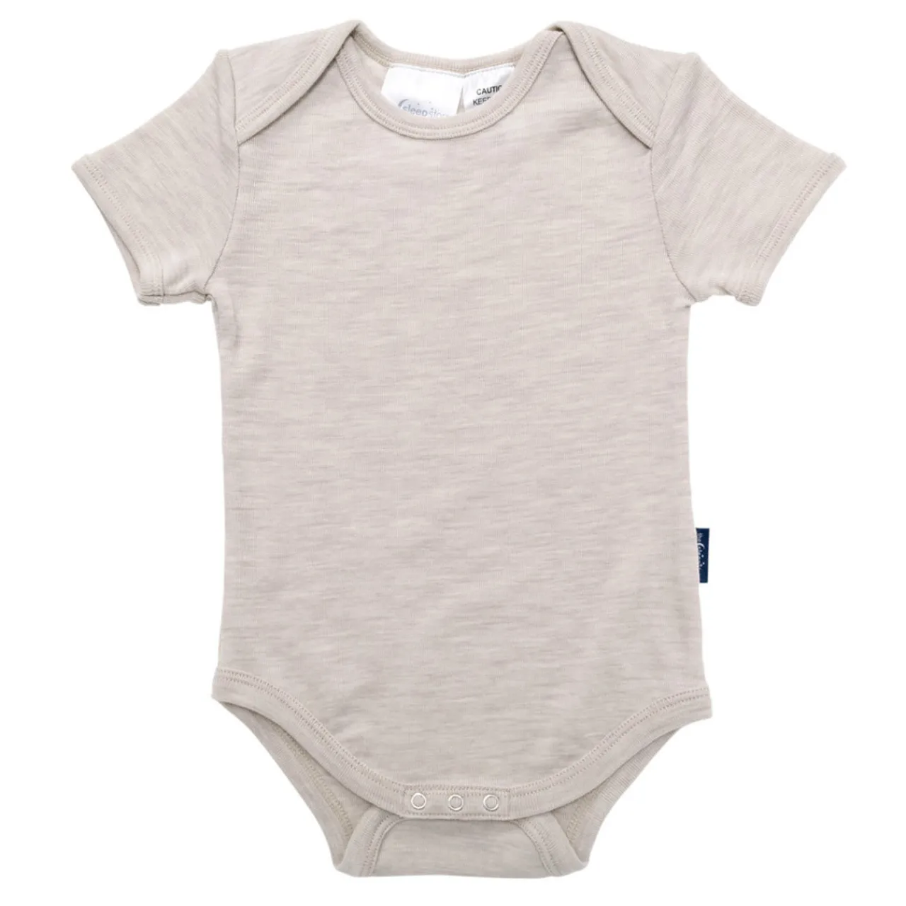 Bodysuits & Singlets|Merino Clothing & Sleepwear*The Sleep Store Deluxe Merino Rib Short-Sleeve Bodysuit Almond