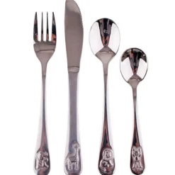 Bowls, Plates & Cutlery*d.line 4 Piece Kids Cutlery Set - Zoo