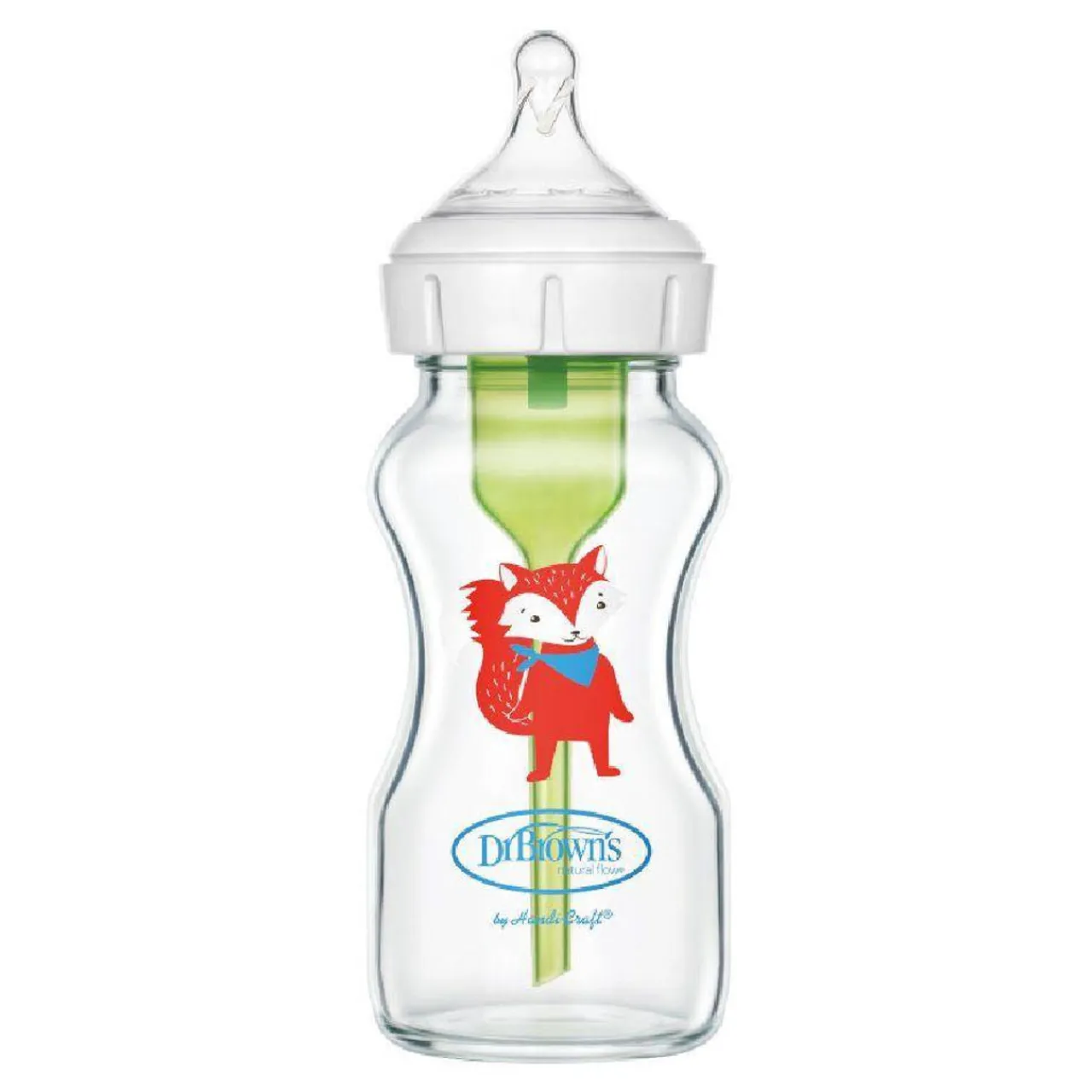 Bottles & Teats*Dr Browns Natural Flow Anti-Colic Options+ Glass Wide Neck Bottle