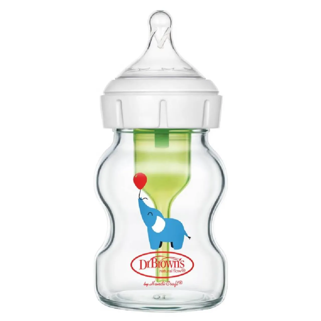 Bottles & Teats*Dr Browns Natural Flow Anti-Colic Options+ Glass Wide Neck Bottle
