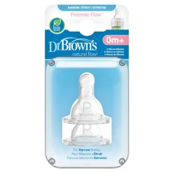 Bottles & Teats*Dr Browns Preemies Standard (Narrow) Silicone Teats 2 pack