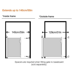 Safe Sleep*Dream Baby Dreambaby Retractable Gate - White