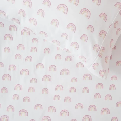 Big Bed Sheets|Pillows & Pillowcases*Squiggles Fitted Sheet & Pillowcase Set - Rainbow Magic