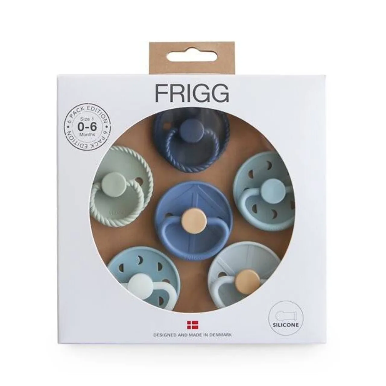 Dummies & Accessories*FRIGG Round Silicone Pacifiers 6pk Endless Sea