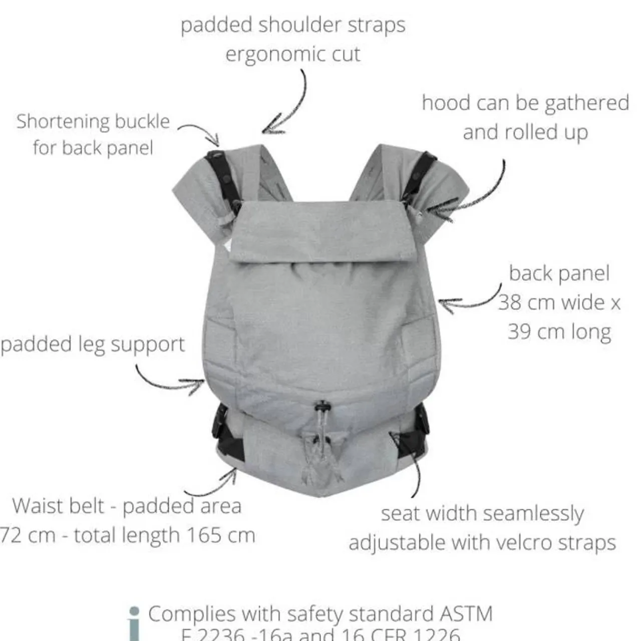 Buckle Carriers*Hoppediz Linen Primeo Baby Carrier Grenada Natural