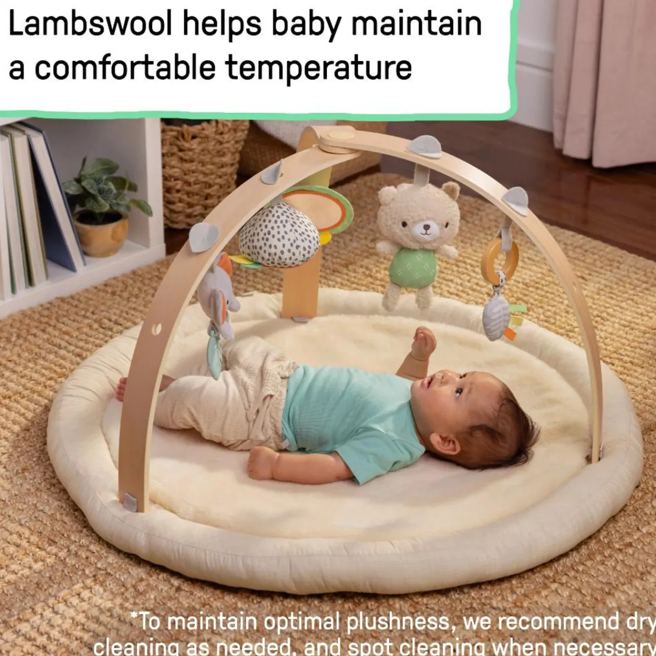 Rugs & Play Mats*Ingenuity Every Season Plush Lambswool Activity Gym