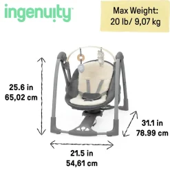 Bouncers & Baby Swings*Ingenuity Every Season Swing n Go Portable Swing Wesley