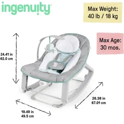 Bouncers & Baby Swings*Ingenuity Keep Cozy 3-in-1 Grow With Me Bounce and Rock Seat Weaver