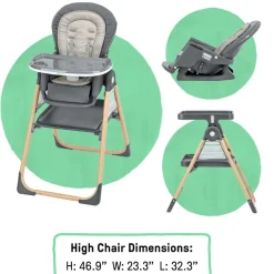 High Chairs & Booster Seats|Starting Solids*Ingenuity Proper Positioner Create Up Deluxe High Chair Wesley