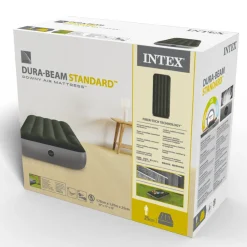 Travel Cots & Beds*Intex Dura-Beam Standard Downy Airbed with Foot Pump