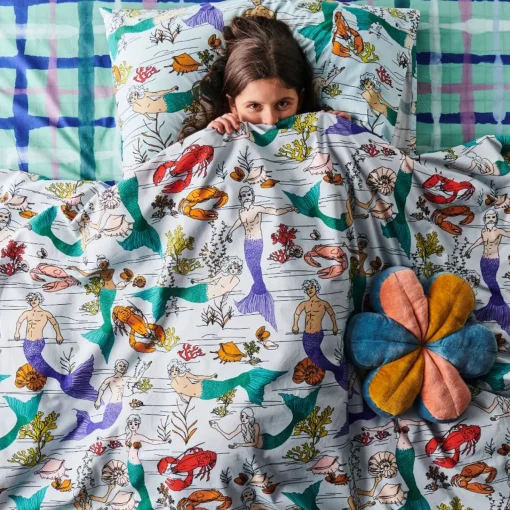 Duvet Inners & Covers*Kip & Co Organic Cotton Duvet Cover - Neptunes Kingdom