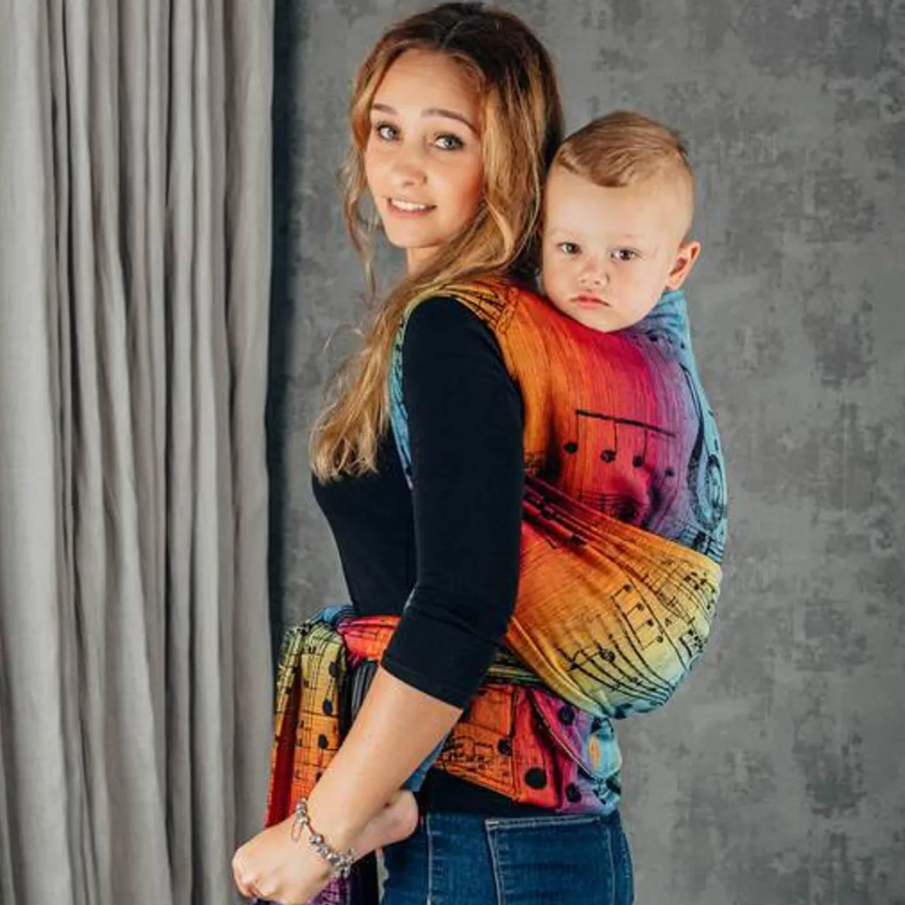 Half Buckle Carriers|Buckle Carriers*Lenny Lamb LennyHybrid Half Buckle - Jacquard - Preschool Size