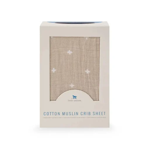 Cot Sheets*Little Unicorn - Muslin Fitted Cot Sheet - 132 x 71cm