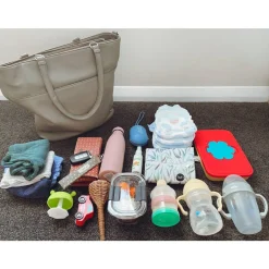 Gifts For Mum|Nappy Bags & Backpacks*Little Unicorn Nappy bag - Citywalk Tote - Clearance Cognac