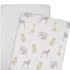 Cot Sheets|Bassinet & Co-Sleeper Bedding*Living Textiles Jersey Fitted Sheet 2pk