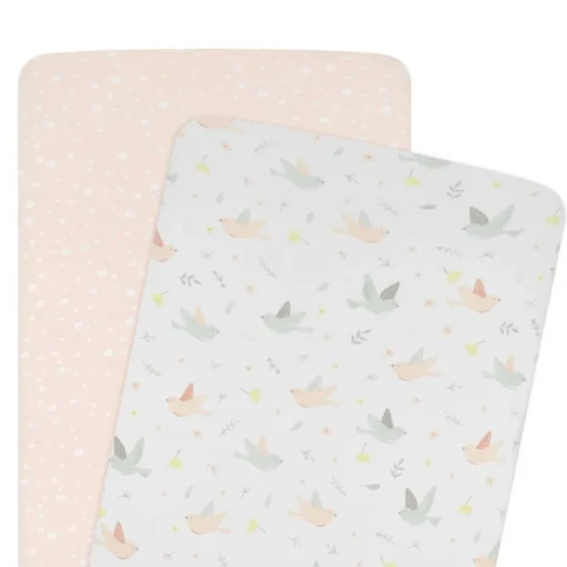 Cot Sheets|Bassinet & Co-Sleeper Bedding*Living Textiles Jersey Fitted Sheet 2pk - Discontinued
